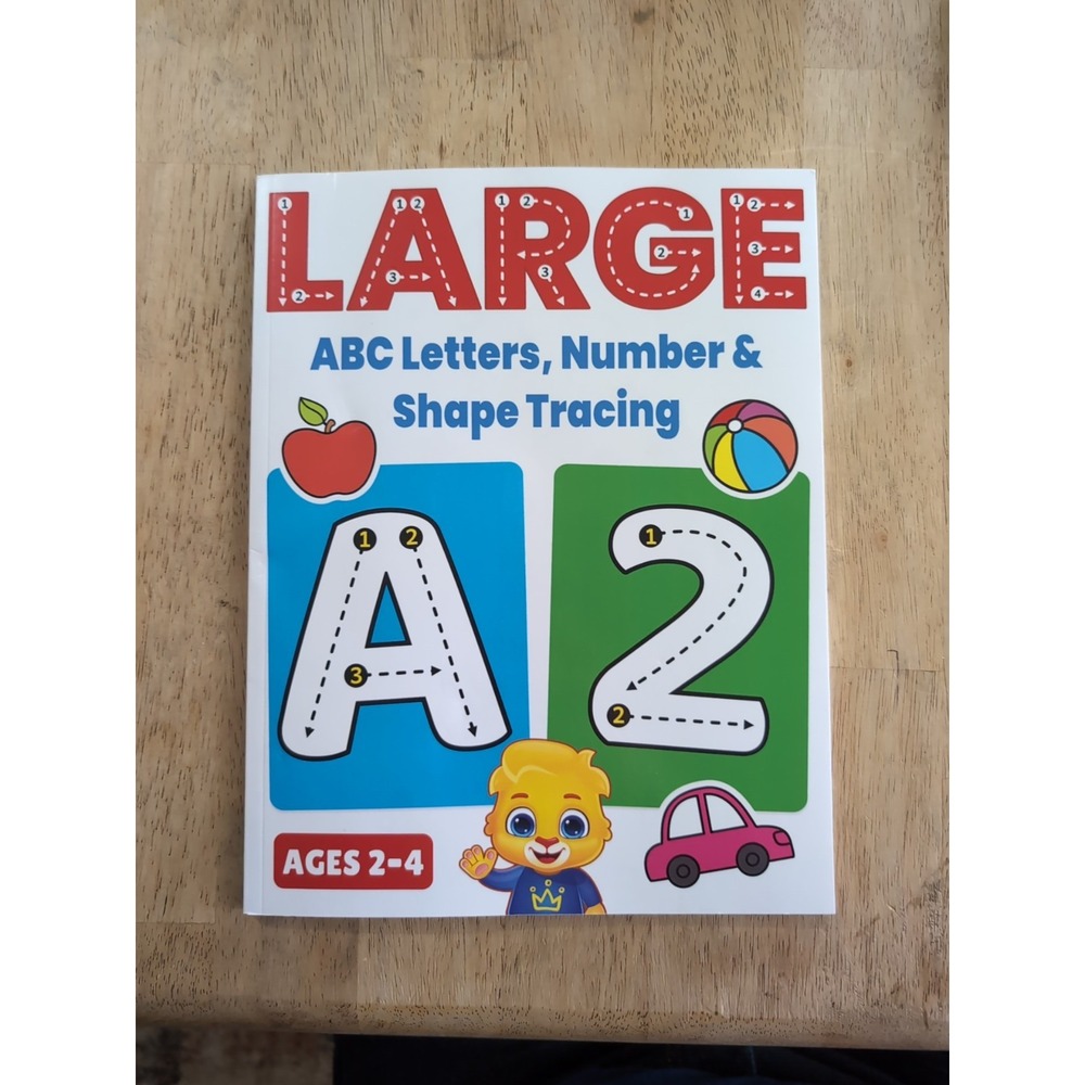 Large ABC Letters, Number & Shape Tracing: Jumbo Tracing‎ Book For Toddlers